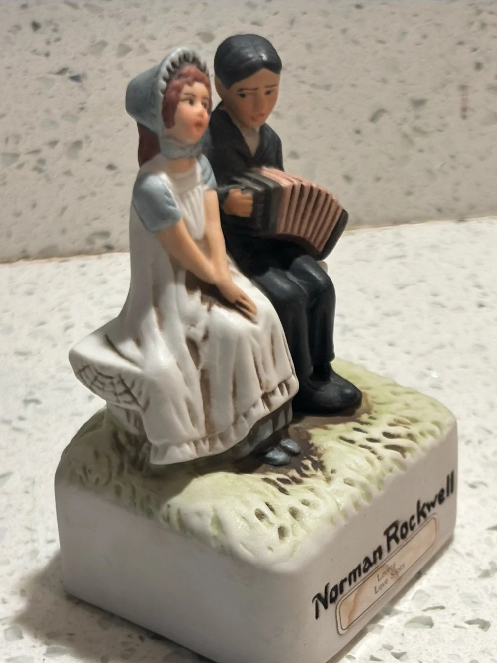 Norman Rockwell Lovers Figurine - Multi-Color Decorative Collectible 1981